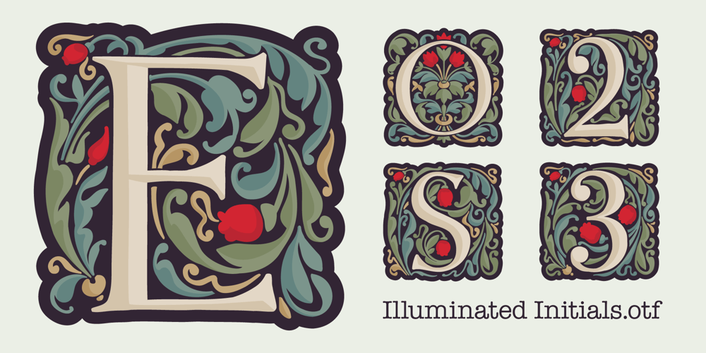 Illuminated Initials font