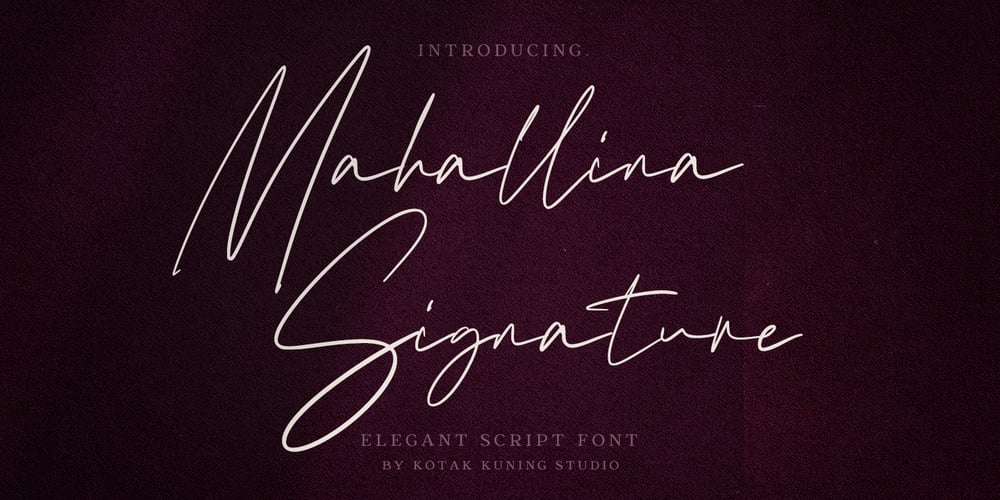 Mahallina Signature font
