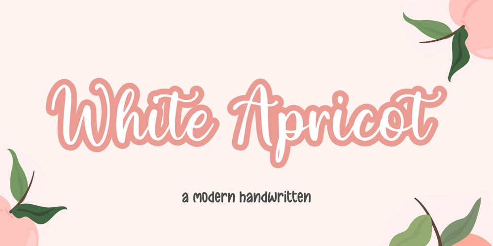 White Apricot font