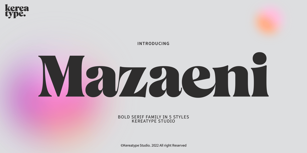 Mazaeni font