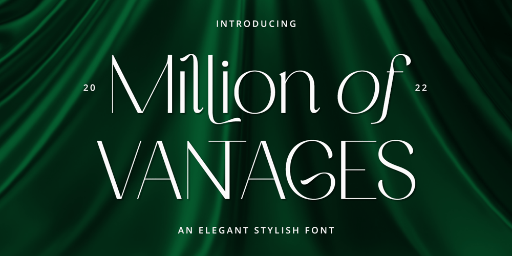 Million of Vantages font
