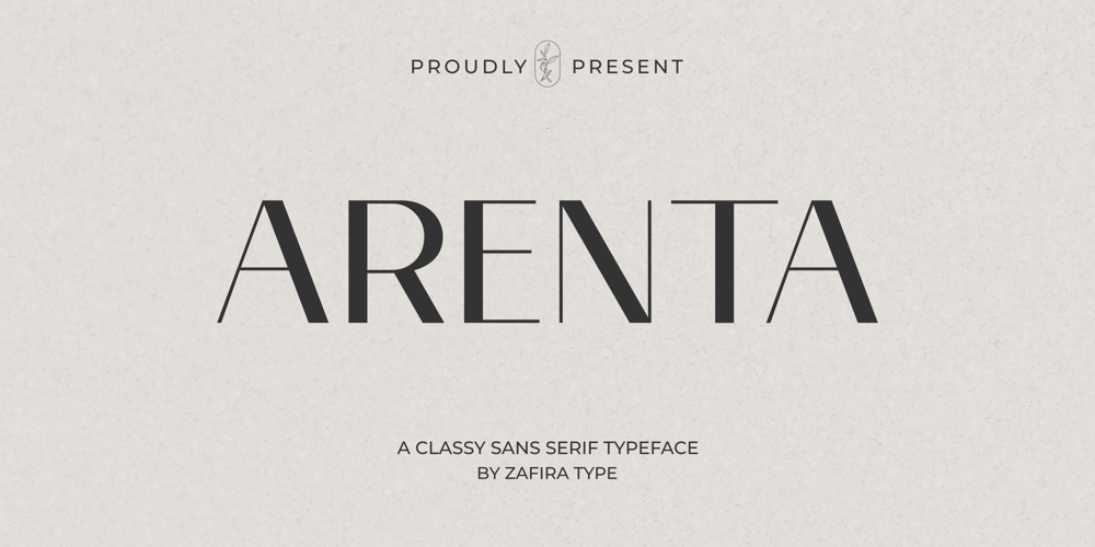 Arenta font
