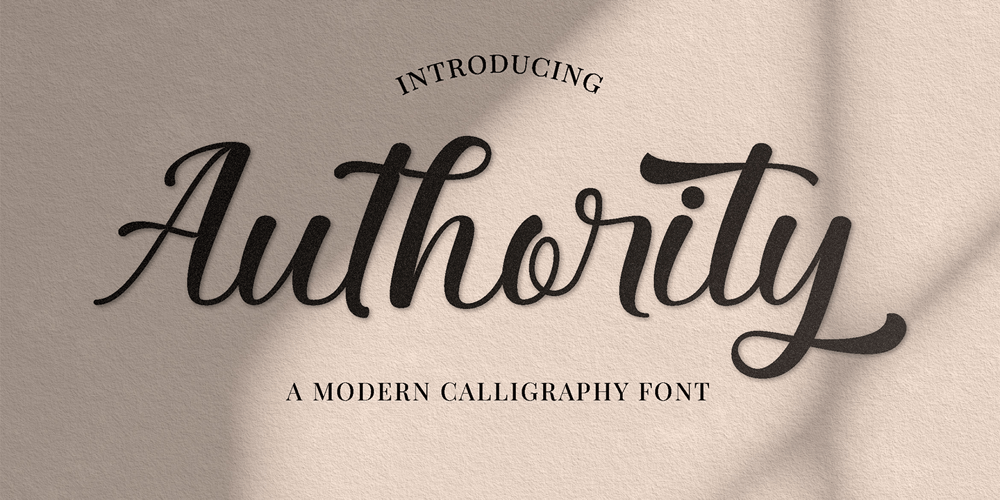 Authority font