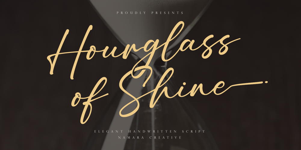 Hourglass of Shine font