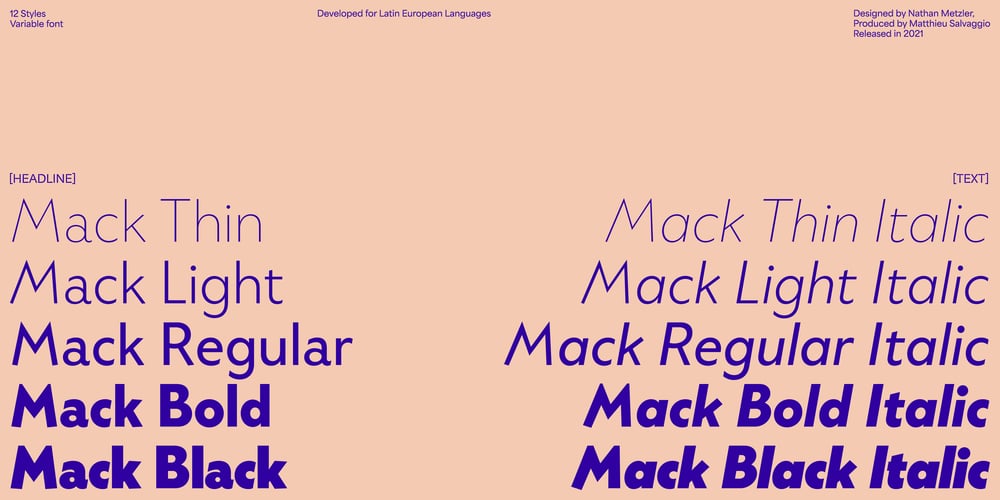 Mack font