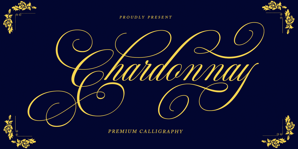 Chardonnay Script font