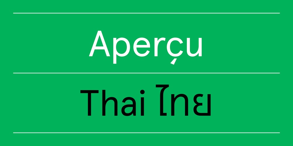 Apercu Thai font