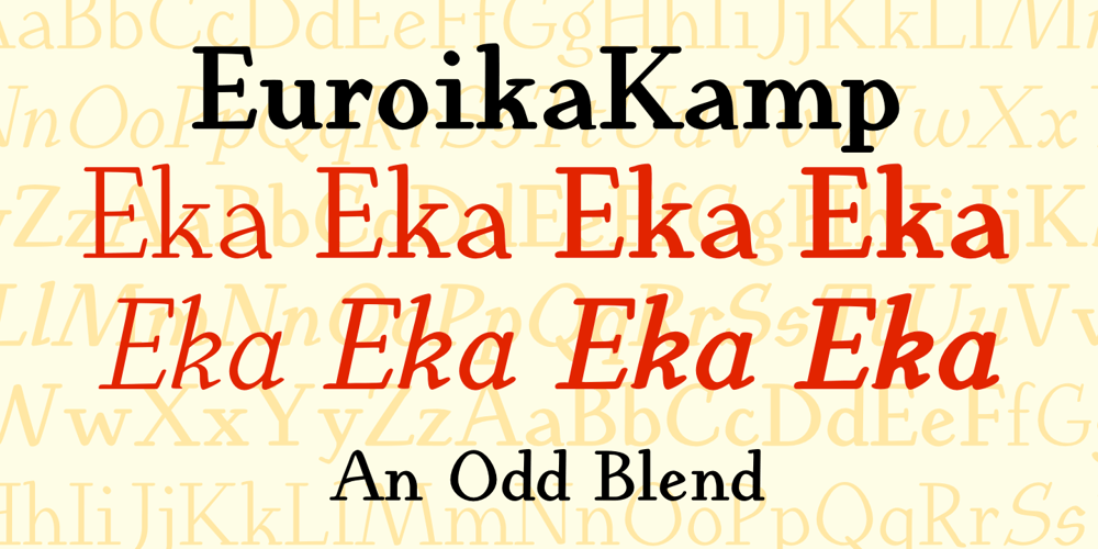 Euroika Kamp font