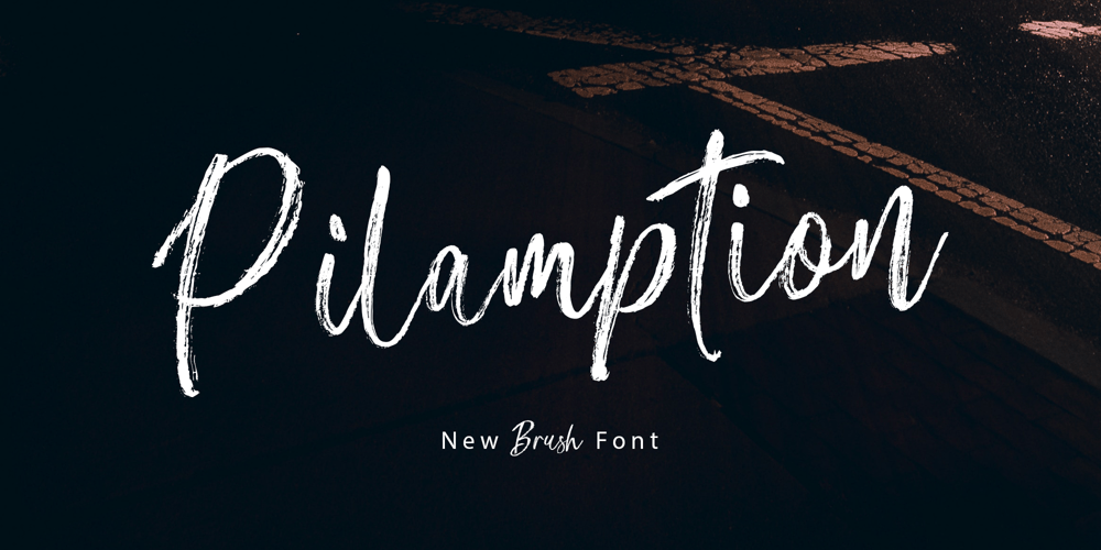 Pilamption Brush font