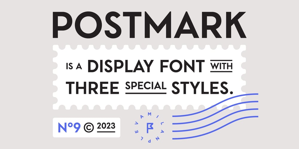 Postmark Display font