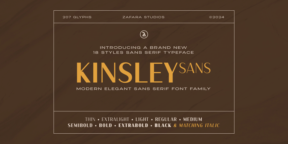 Kinsley Sans font
