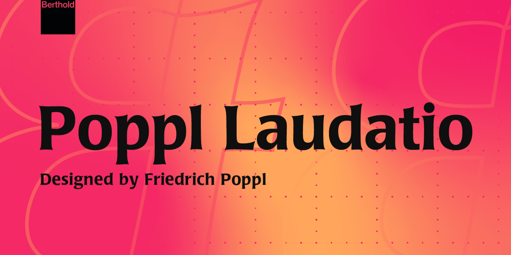 Poppl-Laudatio font