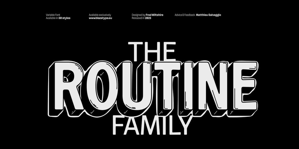 Routine font