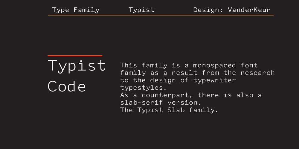 Typist Code Mono font