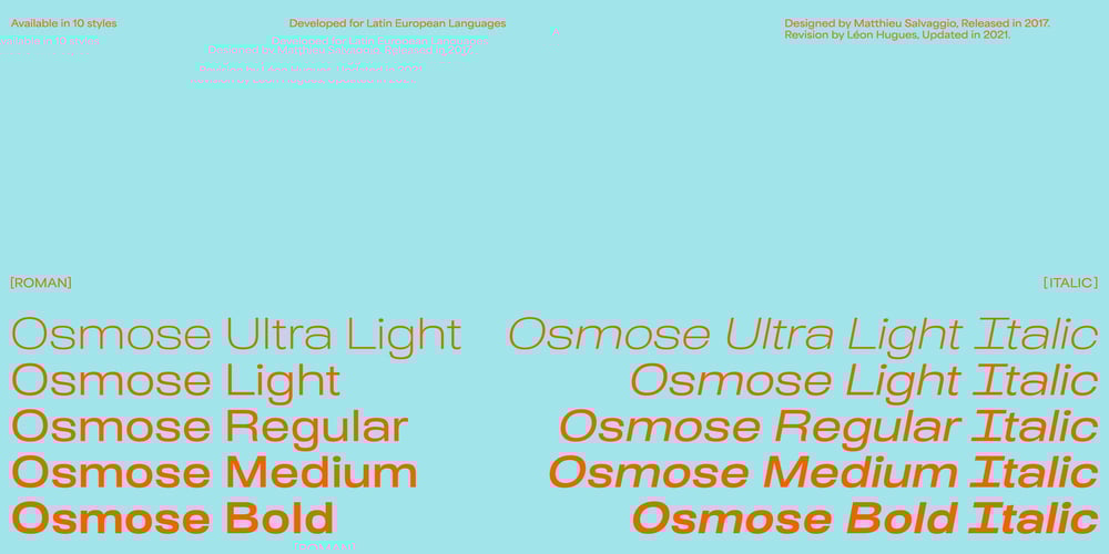 Osmose font