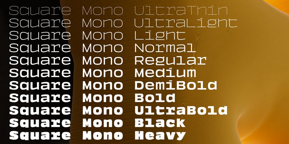 Square Mono font