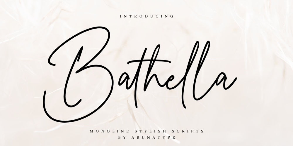 Bathella font