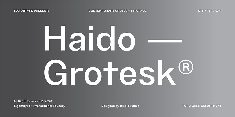 TG Haido Grotesk font