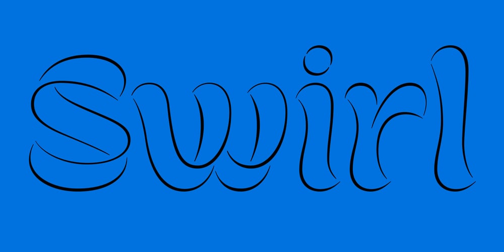 Swirl font