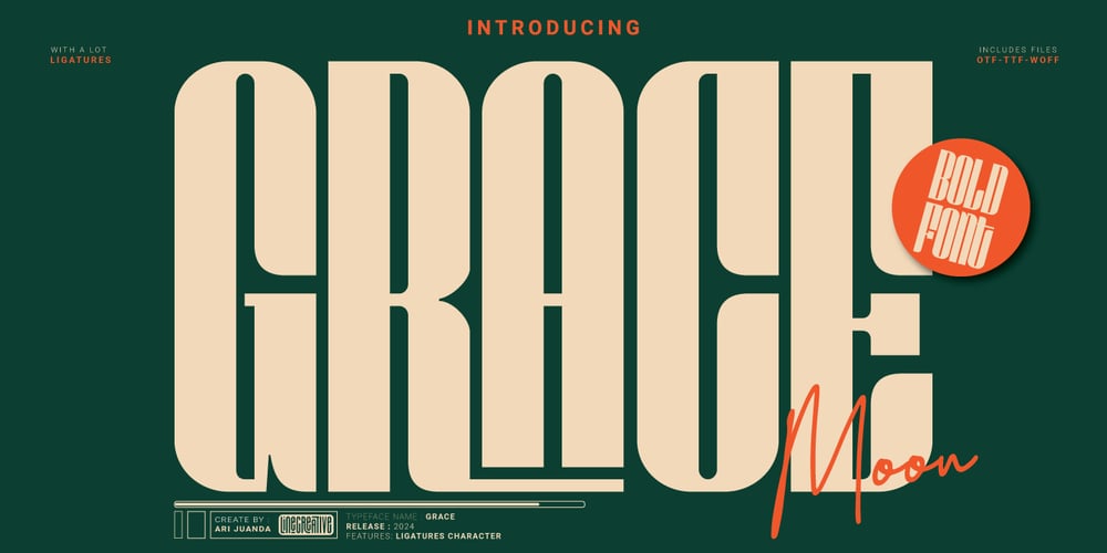 Grace moon font