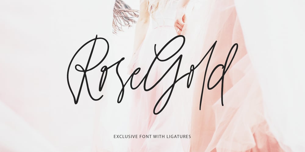 Rosegold font