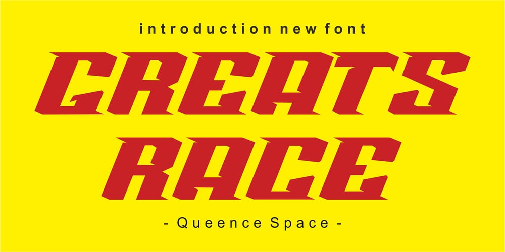 Greats Race font