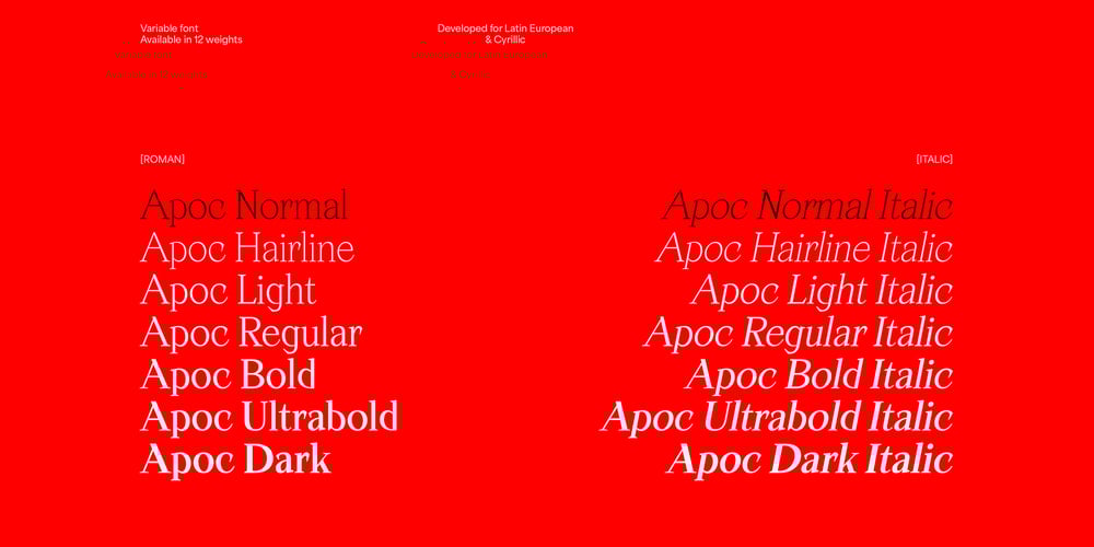 Apoc Normal VF font