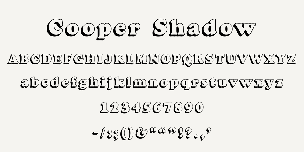 Cooper Shadow font