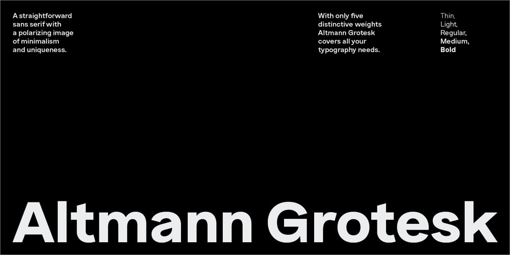 Altmann Grotesk font
