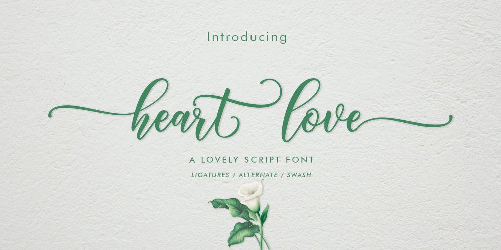 Heart love font