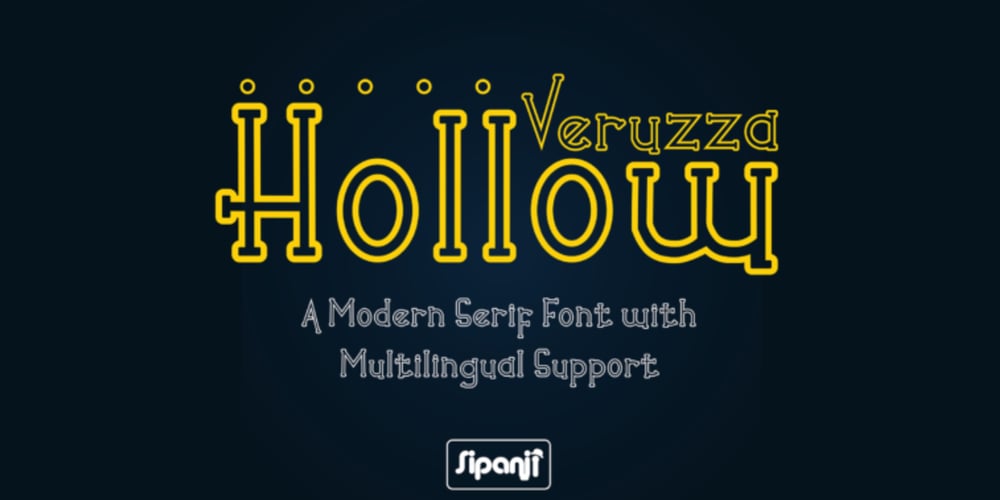 Veruzza Hollow font