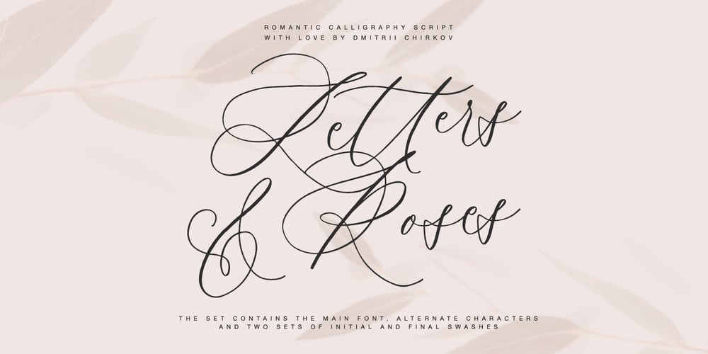 Letters and Roses font