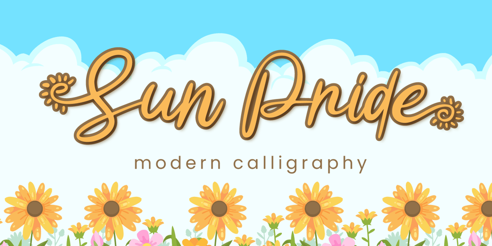 Sun Pride font