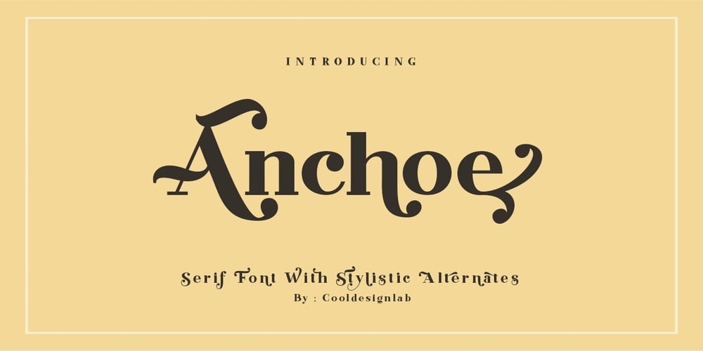 Anchoe font