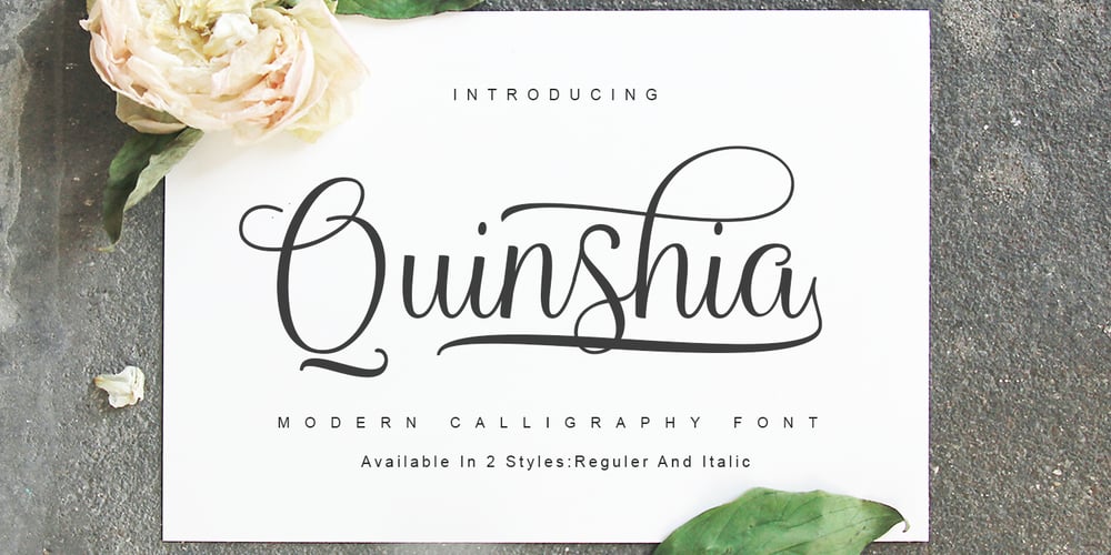 Quinshia Script font