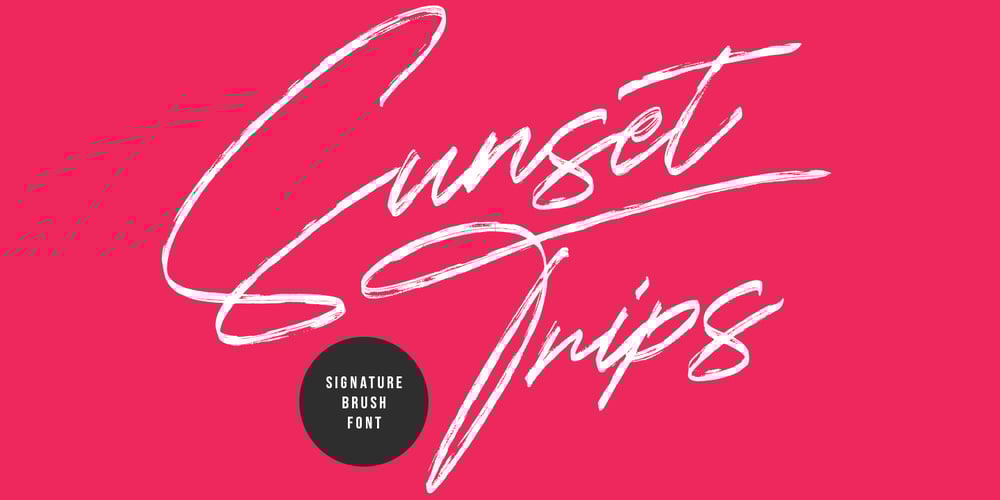 Sunset Trips font