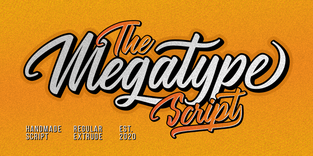 Megatype Script font