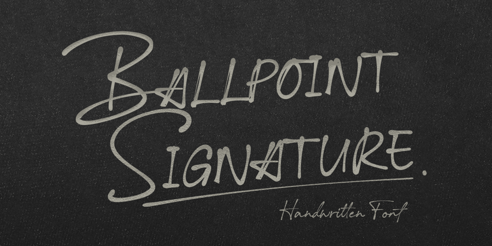 Ballpoint Signature font