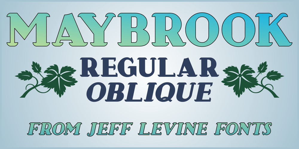 Maybrook JNL font