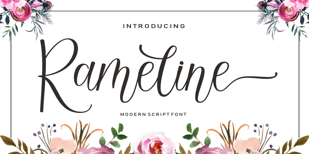 Rameline Script font
