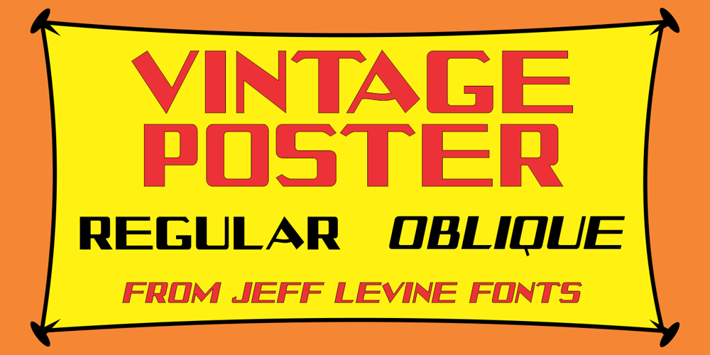 Vintage Poster JNL font