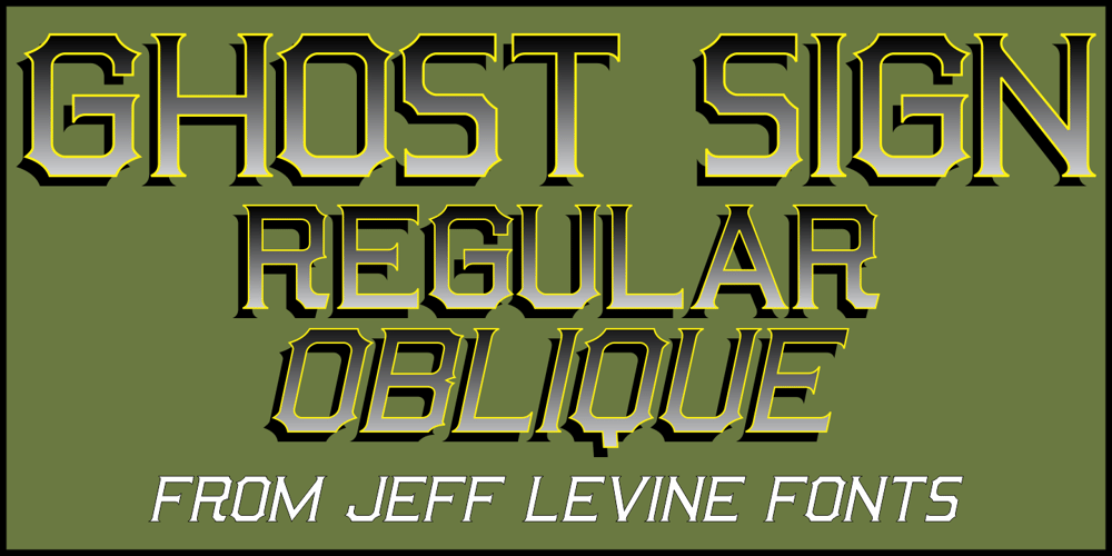 Ghost Sign JNL font