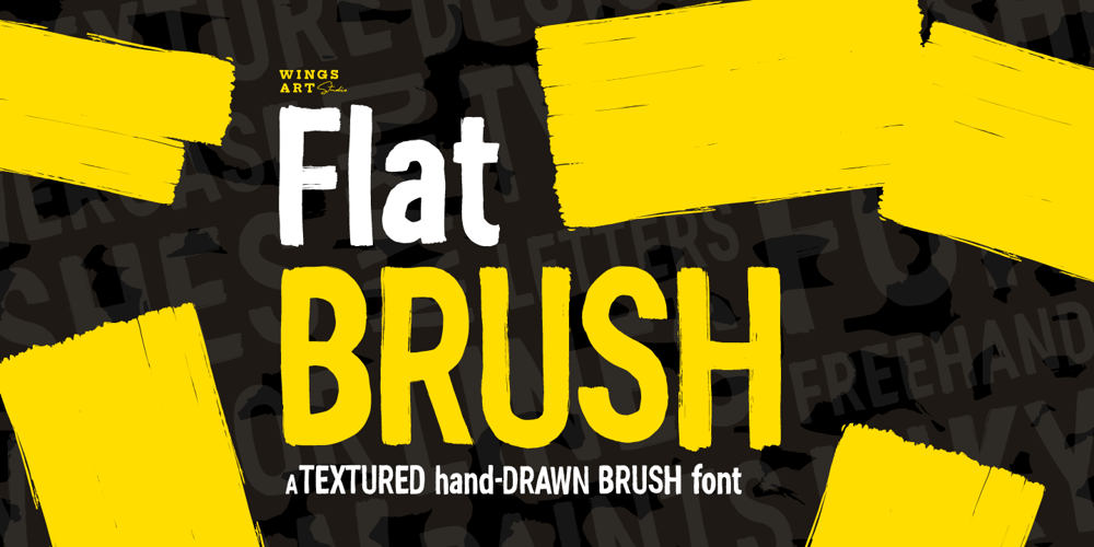 WA Flat Brush font