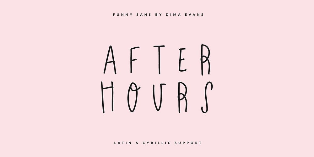 After Hours font