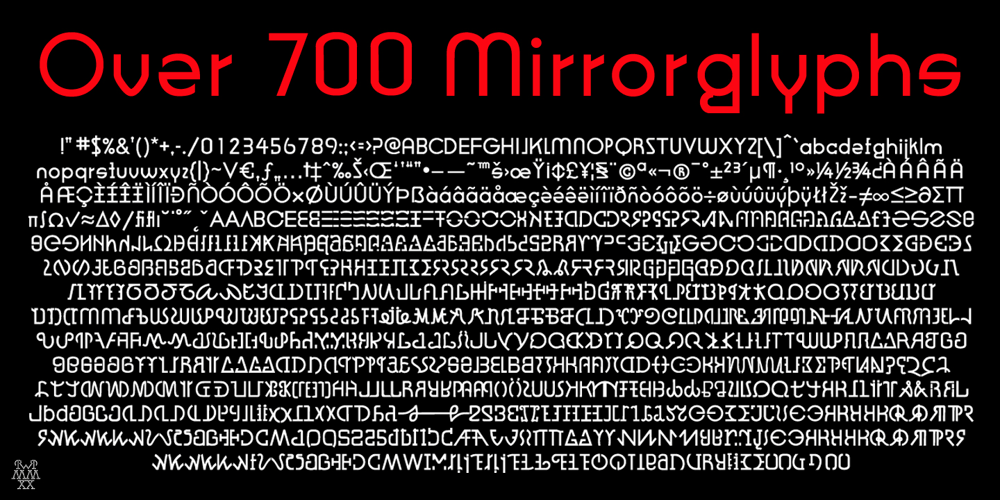 Mirror font