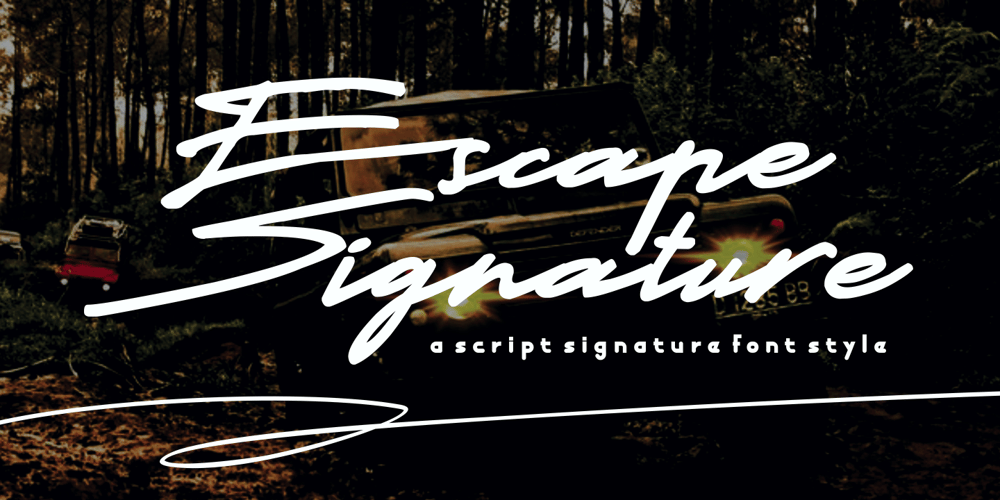 Escape Signature font