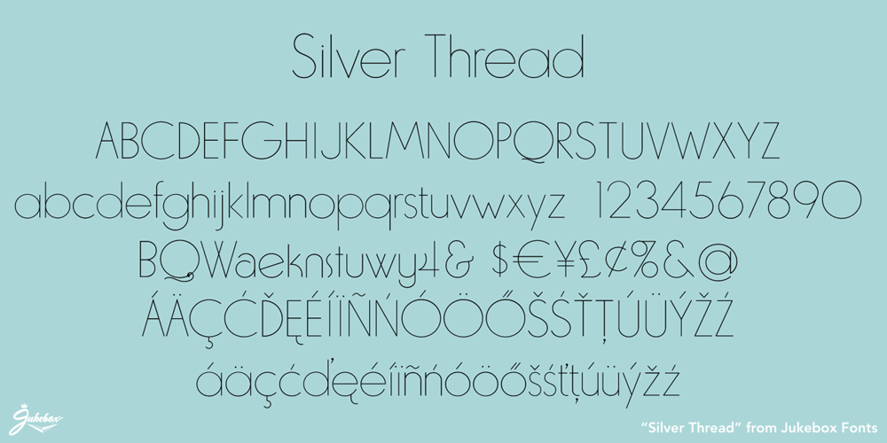 Silver Thread JF font