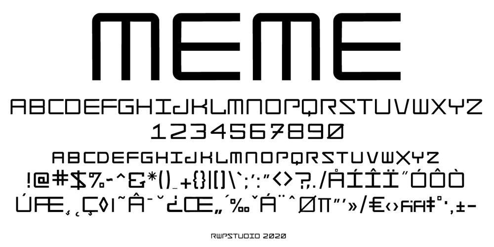 MEME font