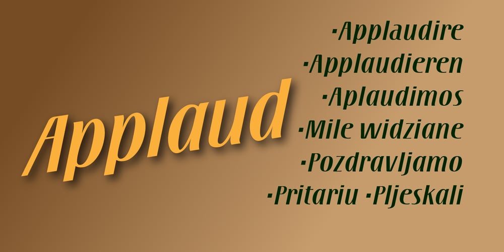 Applaud font