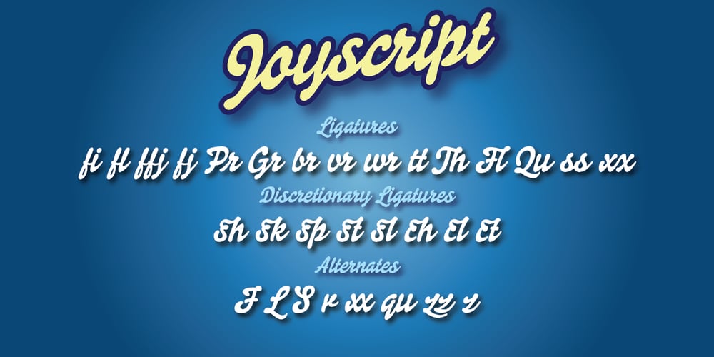 Joyscript font